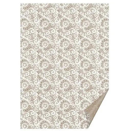 Папір з малюнком "Мереживо" А4(21х29,7см) Крафт двосторонній 220г/м2 Heyda