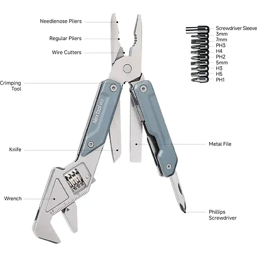 Мультитул NexTool Light Wrench W2 NE20293A [144319] - фото 11