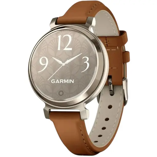 Смарт-часы Garmin Lily 2 Cream Gold with Tan Leather Band 010-02839-60 - фото 1