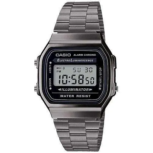 Чоловічі наручні годинники Casio Collection A168WEGG-1AEF оригінальні японські зі сталевим браслетом