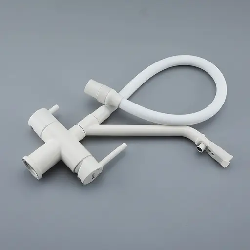 Змішувач для кухні на дві води Gappo G4398-88 Білий - фото 5