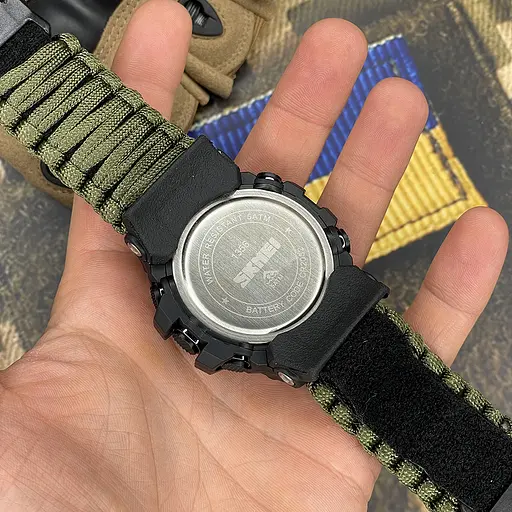 Наручний годинник чоловічий 1356AGPK Army Green Tactic Compass Skmei acs0030797 - фото 8