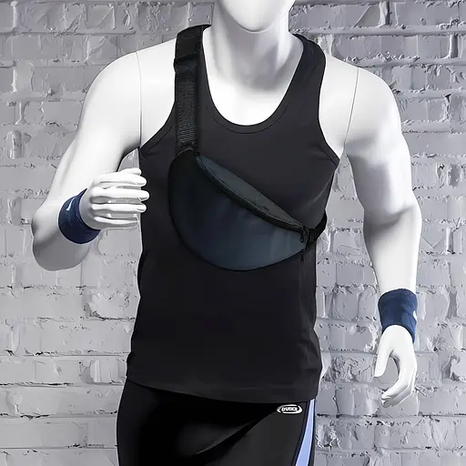 Сумка-бананка мужская/женская Sport 32×16 см с расширителем поясная сумка или сумка через плечо (02872) - фото 2