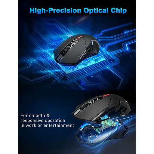 Беспроводная мышь VicTsing PC066, черная, блютус - фото 2