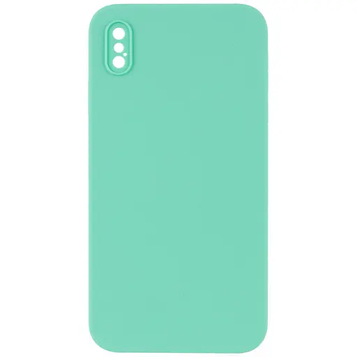 Чехол Silicone Case Square Full Camera Protective AA No Logo для Apple iPhone XS Max 6.5 Бирюзовый/Turquoise