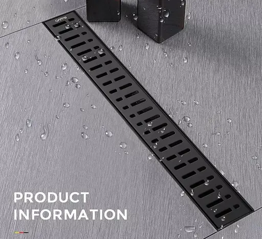 Душовий канал Gappo G85007-36 70x500 мм нержавіюча сталь чорний - фото 2