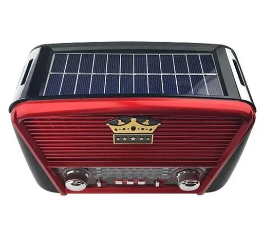 Радіоприймач Golon RX-455S Solar із сонячною панеллю червоний - фото 4