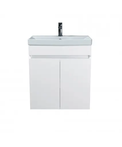 Тумба Мойдодир Windy 60-U підвісна з умивальником Sempre 60 Білий - фото 2