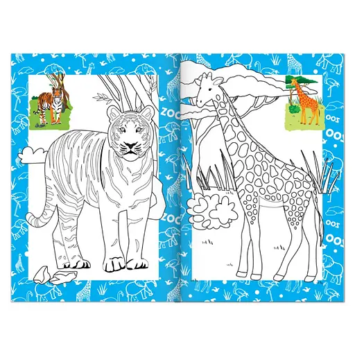 Книжка раскраска Зоопарк веселый РМ-48-41 с цветными подсказками - фото 2