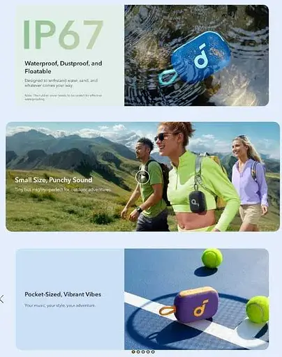 Акустика портативна Anker SoundCore Select 4 Go (A31X1031) синя - фото 7