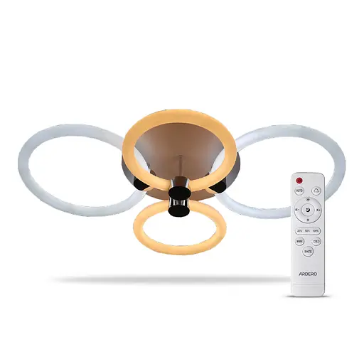 Світлодіодна накладна люстра Ardero AL6134ARD FELICITY 76Вт білий срібло - фото 1