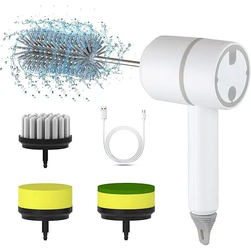 Роторна електрична щітка CUMFYHOUS з 4 змінними головками щіток