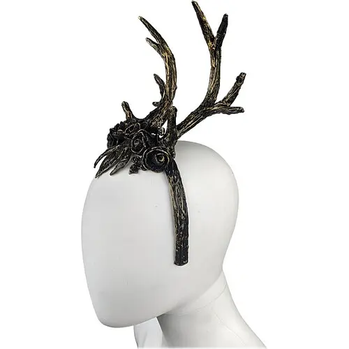 Роги Чорний олень на обручі - фото 2