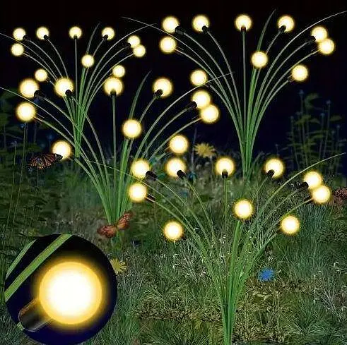 Светильник декоративный садовый Firefly Skylight с зелеными листьями на солнечной батарее 2 шт - фото 4