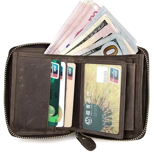 Мужской кожаный кошелек Vintage 10х11.5 см acs0015368 - фото 6