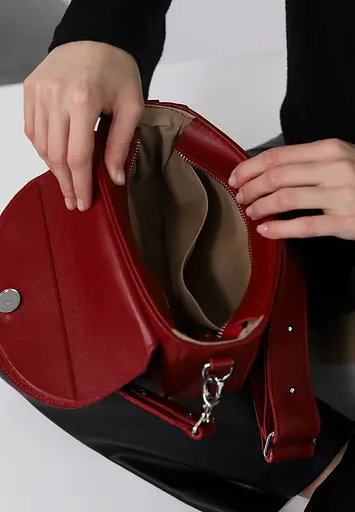 Жіноча шкіряна сумка Molly червона - фото 5