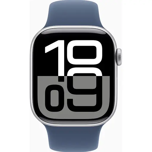 Смарт-годинник Apple Watch Series 10 GPS 42mm Silver Alu. Case w. Denim Sport Band - S/M (MWWA3) - фото 2