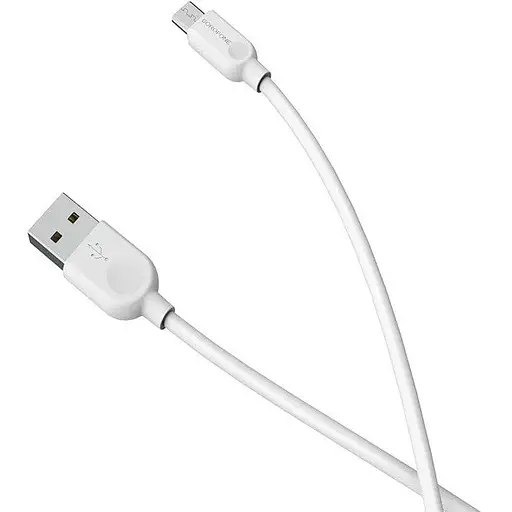 Кабель Borofone BX14 USB to Micro 2.4A 1 м PVC TPE connectors білий