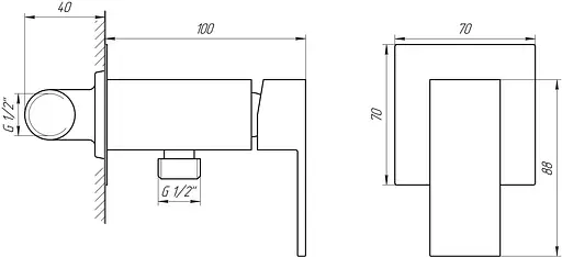 Набір гігієнічного душа прихованого монтажу Globus Lux GLN-0-106MIX, Хром - фото 8