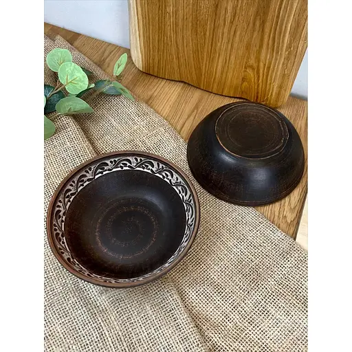 Піала керамічна (глиняна) різьблена Ангоб 500 мл - фото 6