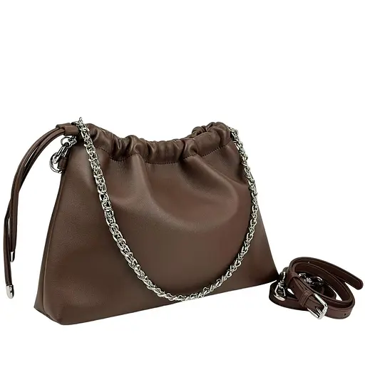 Кроссбоди кожаное на затяжке UnaBorsetta NW11-6851DB