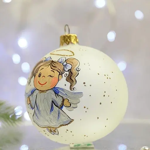 Ялинкова прикраса Санта Шоп Ангелики Бешкетниця скло (4820001112528) - фото 3