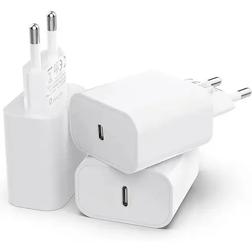 Комплект из 3 зарядных устройств USB C мощностью 25 Вт для iPhone