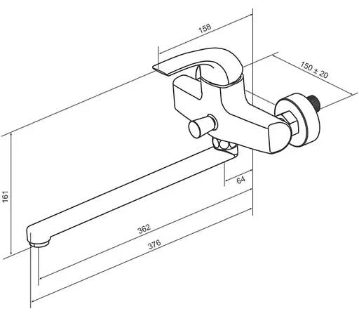 Смеситель для ванны AM.PM Sense F7590000 Хром - фото 2