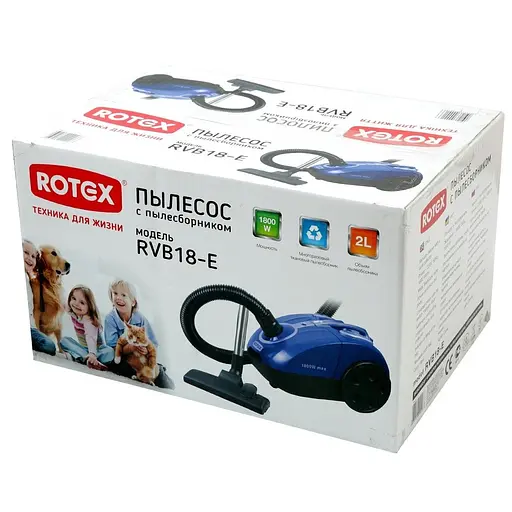 Пилосос з мішком Rotex RVB18-E Blue - фото 4