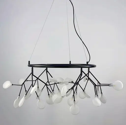 Подвесная люстра на 36 плафонов в черном корпусе Line.F Цвет плафона Графитовый - фото 7