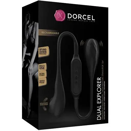 Вібратор на гнучкому зчепленні зі стимуляцією пальчиком Dorcel Dual Explorer - фото 10