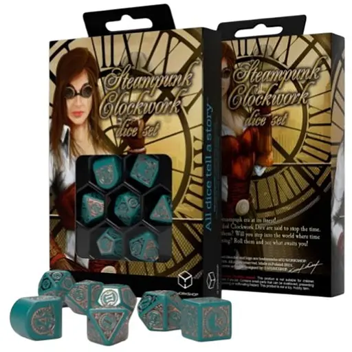 Набір кубиків Steampunk Clockwork Nautical Apparatus Modern Dice Set , 7 шт. (RSTC05) - фото 1