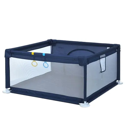 Детский манеж Bambi MR 1339-BL, Oxford 150D, ширина с ножками: 132 см, две ручки для поддержки малыша, синий - фото 2