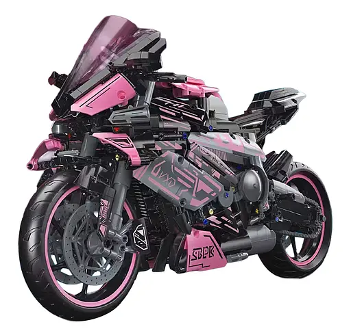 Конструктор Гоночний Мотоцикл рожевий 2066 елементів Ramiz - фото 2