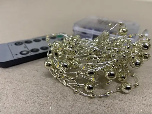 Гірлянда декоративна крапля Перлина gold 20led з пультом - фото 2