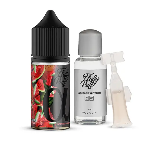 Набор компонентов для самозамеса солевой заправки Fluffy Puff Alpha 30 мл WATERMELON GUMMY Арбуз, 0-25 мг (17950)