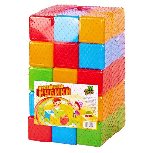 Кубики цветные 09065 45 шт. - фото 1