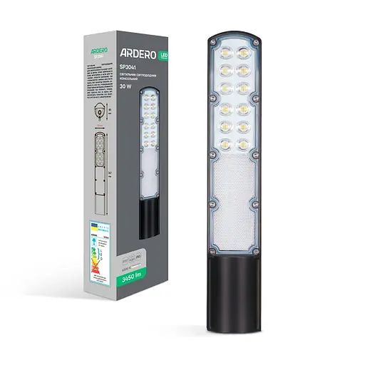 Світлодіодний консольний світильник Ardero SP3041 30Вт 6500K чорний - фото 1