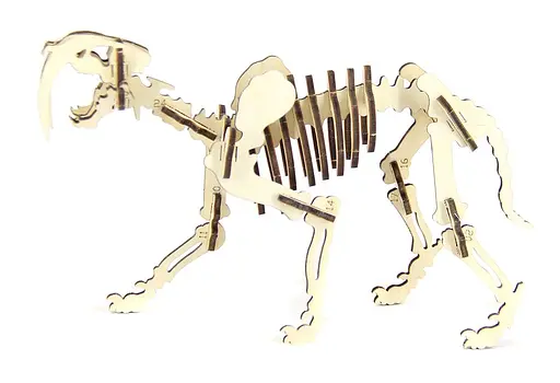 Дерев'яний конструктор "Шаблезубий тигр" 30 деталей - фото 3