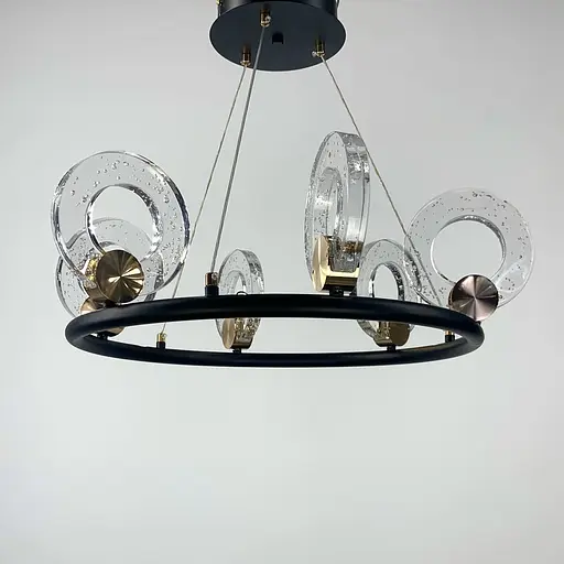 Дивовижний підвісний світильник у чорному корпусі d50 60w | Арт. G 068/6 | Line F - фото 3