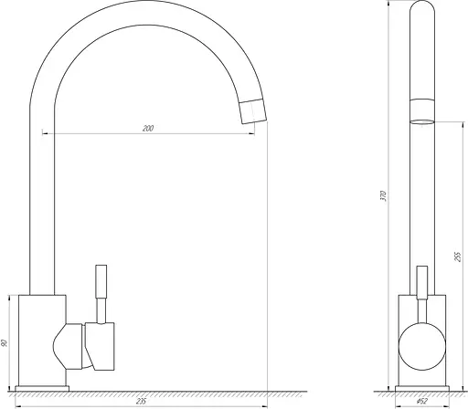 Змішувач для кухні Globus Lux Alpen SUS-203S Нержавіюча сталь - фото 5