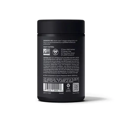 Біотин Sport Research Biotin 5000 mcg Extra Stregth, 120 капсул - фото 3