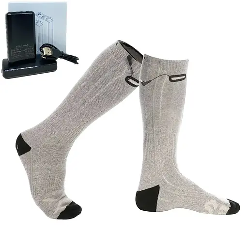 Шкарпетки з підігрівом ZBHSWZ01 з блоком 4000mAh 38-44р. (Сірий)