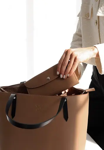 Кожаный кошелек Smart Wallet карамель краст - фото 5