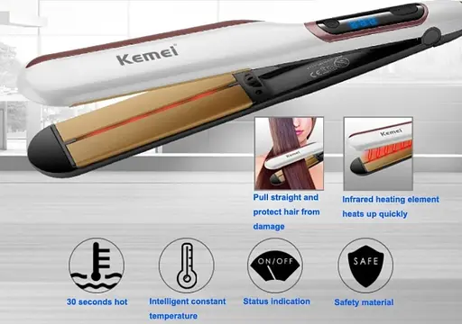 Випрямляч c інфрачервоним випромінюванням Kemei Km-9623 Утюжок - фото 4