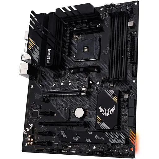 Материнская плата Asus TUF Gaming AM4 (B550) B550-PLUS, B550, 4xDDR4, CrossFire, Int.Video (CPU), 6xSATA3, 2xM.2, 1xPCI-E 16x 4.0, 1xPCI-E 16 3.0, 1xM.2 (Key E), ALC S1200A, RTL8125B, 8xUSB3.2/6xUSB2.0, HDMI/DP, ATX - фото 4