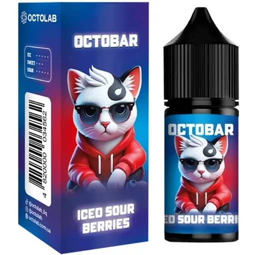 Набір компонентів для самозамісу сольової заправки Octobar NFT 30 мл Iced Sour Berries Малина журавлина смородина + Лід 0-50 мг (19064) - фото 1