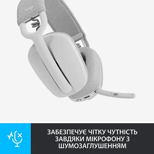 Гарнитура Logitech ZONE VIBE 100 Wireless Off White (981-001219) - фото 3