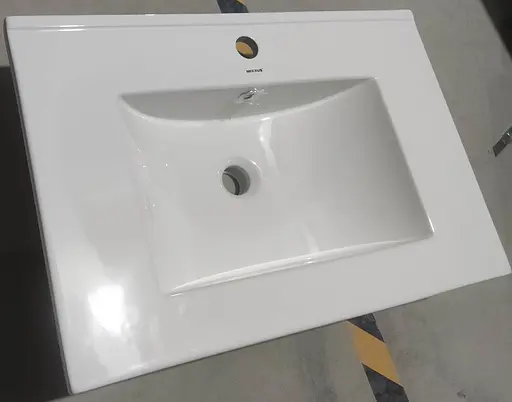 Умивальник меблевий Mixxus Premium Cubic-1502 710x460x170 мм з отвором під змішувач і переливом MP6496, Білий - фото 5