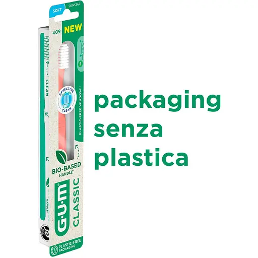Зубная щетка GUM Classic Bio-Based Handle мягкая светло-зеленая - фото 10
